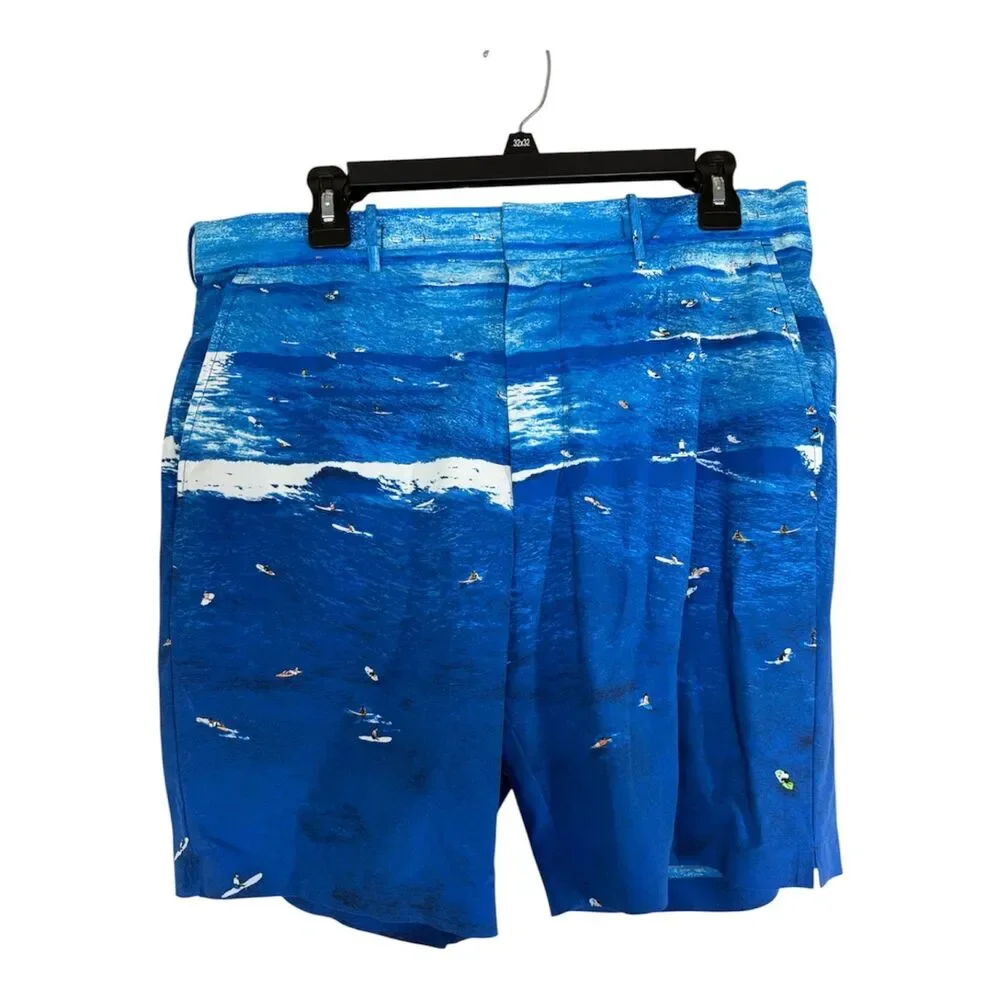 Polo Ralph Lauren Blue Board Shorts Sz 34 Golf Swim Trunks Sweat Wicking Long